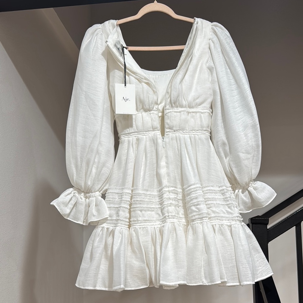 Aje Elegant White Ruffled Dress - Picture 4 of 4